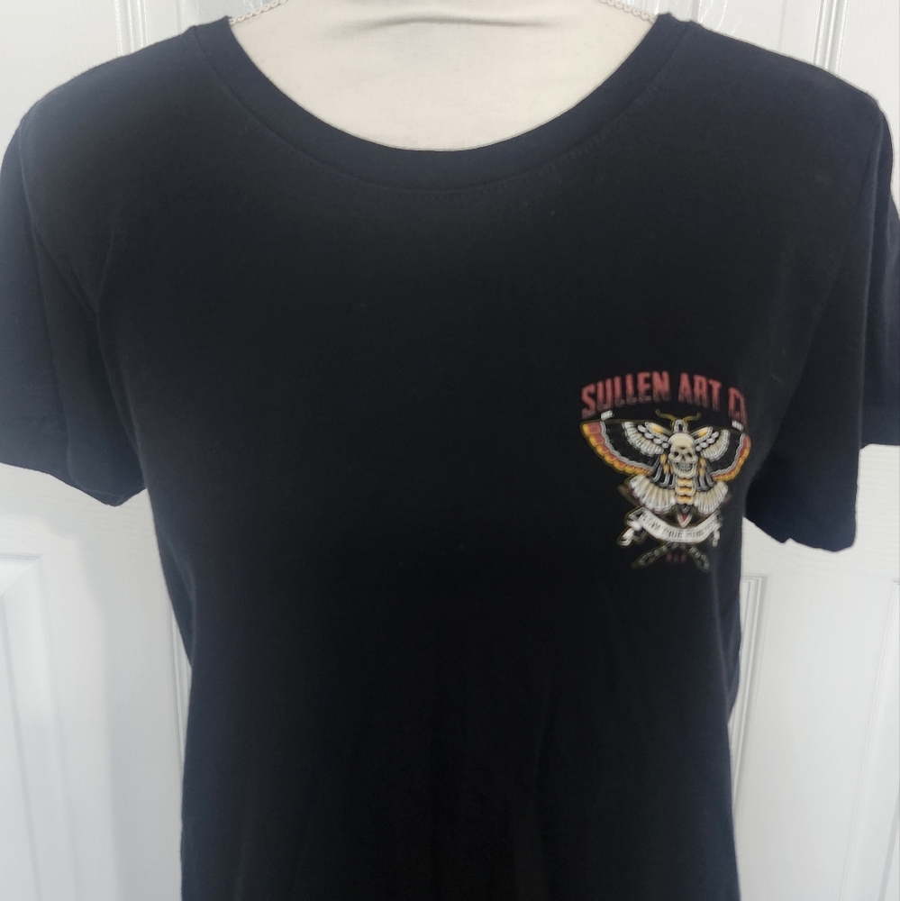 Women's Sullen Art Collective Size 2X Black Short Sleeve T-shirt